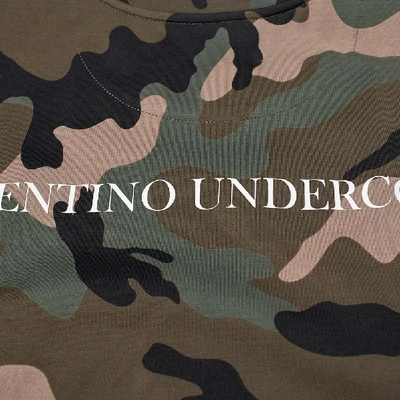 Shop Valentino X Undercover Camo Ufo Face Tee In Green