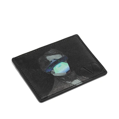 Shop Valentino X Undercover V Face Ufo Leather Card Holder In Black
