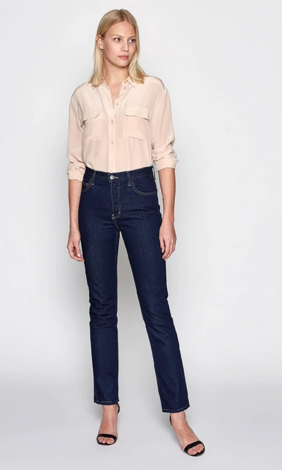 Shop Equipment Slim Signature Silk Shirt In French Nude