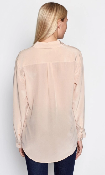 Shop Equipment Slim Signature Silk Shirt In French Nude