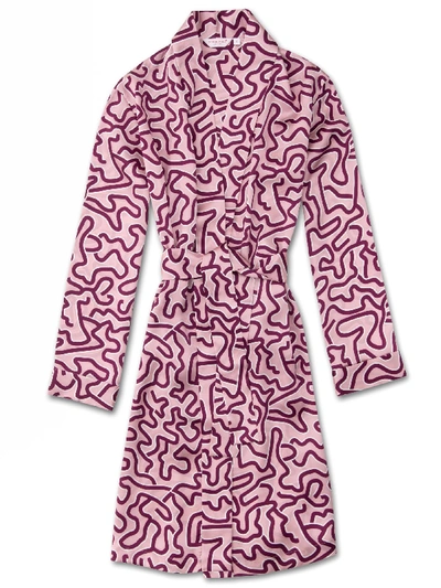 Shop Derek Rose Women's Robe Brindisi 48 Pure Silk Satin Pink