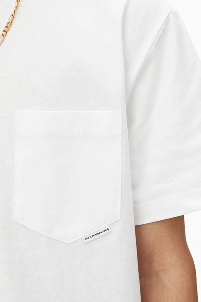 Shop Alexander Wang High Twist Pocket T-shirt In White