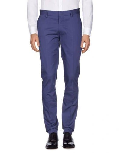 Shop Lanvin Casual Pants In Blue