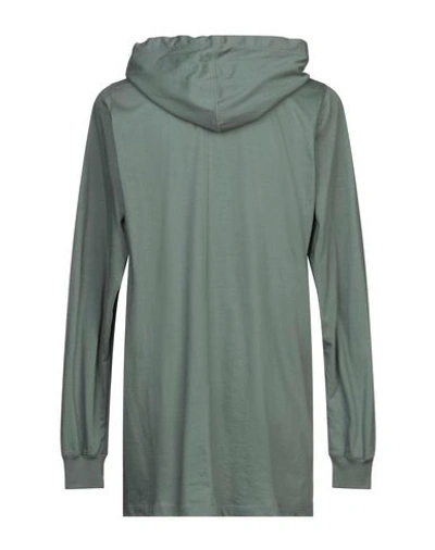 Shop Rick Owens Hooded Sweatshirt In Military Green