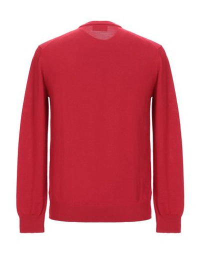 Shop Emporio Armani Man Sweater Red Size Xxl Virgin Wool