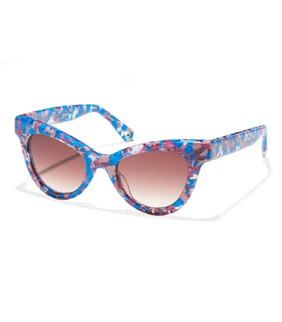 Shop Lele Sadoughi Sunset Blue Uptown Cat-eye Sunglasses