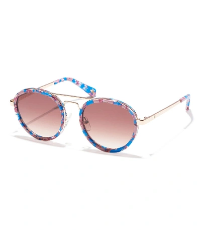 Shop Lele Sadoughi Sunset Blue Downtown Aviator Sunglasses