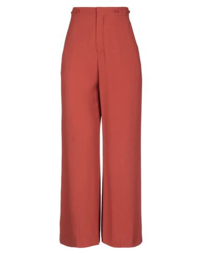 Shop Chloé Casual Pants In Rust