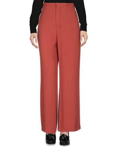 Shop Chloé Casual Pants In Rust