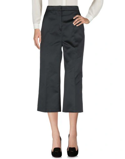 Shop Rochas Cropped Pants & Culottes In Black