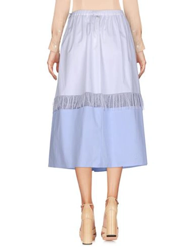 Shop Twinset Woman Midi Skirt White Size 12 Cotton