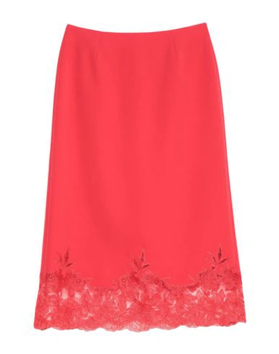 Shop Ermanno Scervino Midi Skirts In Red