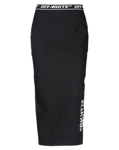 Shop Off-white Midi Skirts In Black