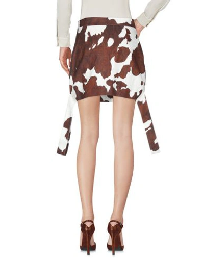 Shop Burberry Mini Skirt In Cocoa