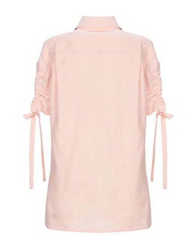 Shop Victoria Victoria Beckham Solid Color Shirts & Blouses In Pink