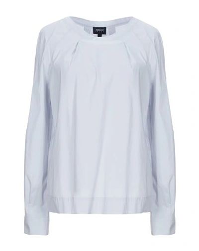 Shop Armani Jeans Blouse In Light Grey