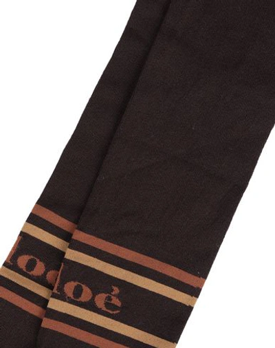 Shop Chloé Socks & Tights In Dark Brown