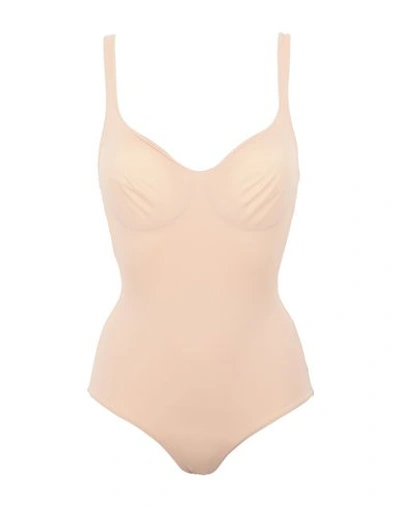 Shop Wolford Bodysuits In Pale Pink