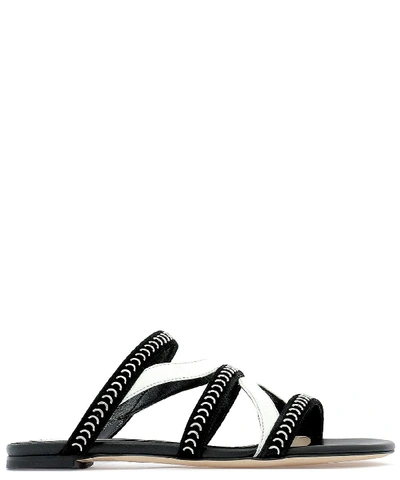 Shop Alexander Mcqueen Embellished Strap Sandals In Black