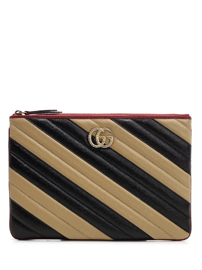 Shop Gucci Gg Marmont Quilted Pouch In Multi