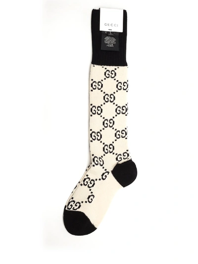 Shop Gucci Gg Print Socks In Multi
