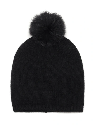 Shop Max Mara Pom Pom Beanie In Black