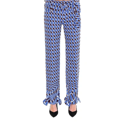 Shop Prada Belted Techno Jersey Trousers In Multi