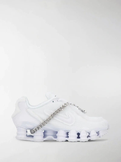 Shop Comme Des Garçons X Nike Shox Tl Sneakers In White