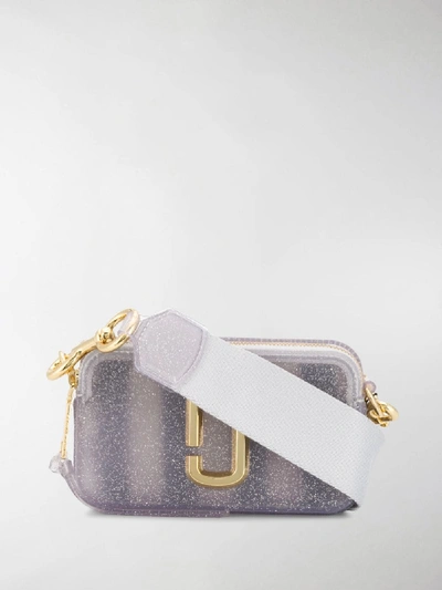 Shop Marc Jacobs The Jelly Glitter Snapshot Bag In Grey