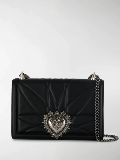 Shop Dolce & Gabbana Devotion Shoulder Bag In Black