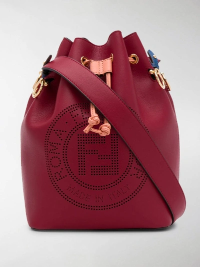 Shop Fendi Mon Tresor Bucket Bag In Red