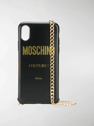 Shop Moschino Logo Iphone Xs/x Case In Black