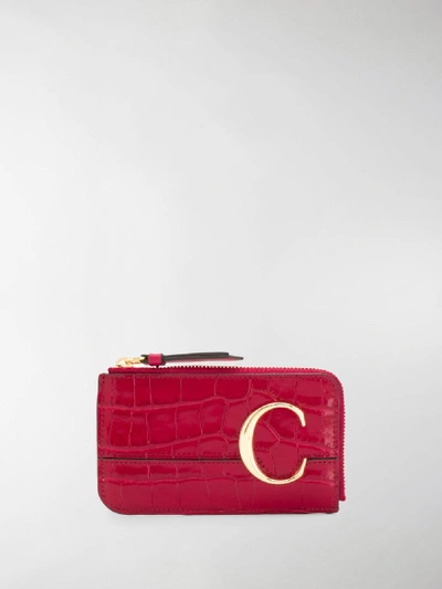 Shop Chloé C Coin Purse In Red