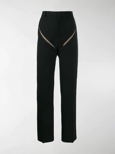 Shop Y/project Slash Detail Trousers In Black
