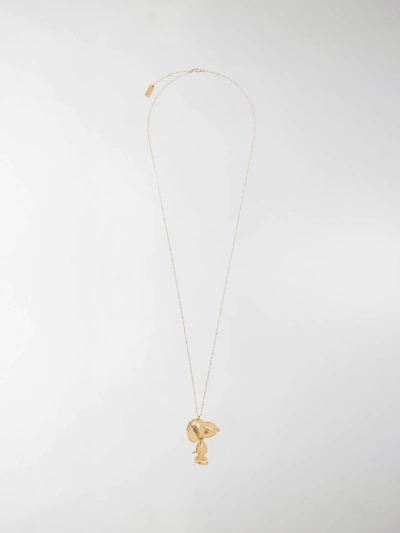 Shop Marc Jacobs The Snoopy Pendant Necklace In Gold