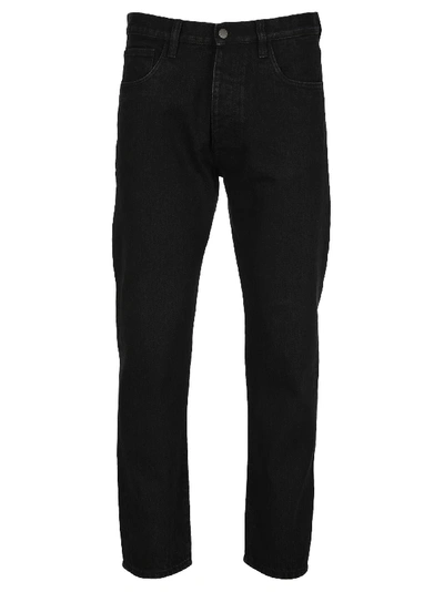Shop Prada Denim Regular Fit Jeans In Black