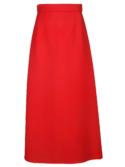 Shop Dolce & Gabbana Flared Skirt In Red