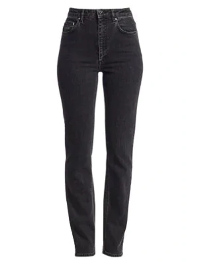 Shop Totême Women's Standard Mid-rise Straight-leg Jeans In Grey