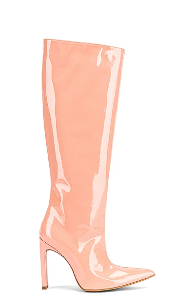 Shop Area Patent Knee High Boot In Nude