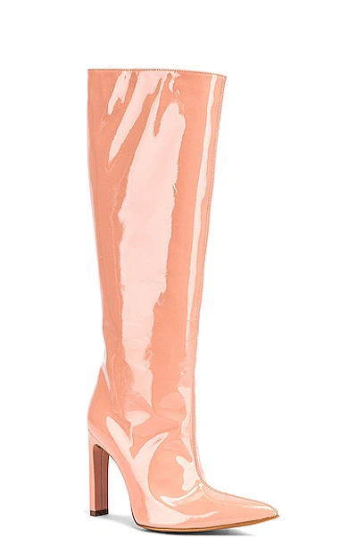 Shop Area Patent Knee High Boot In Nude