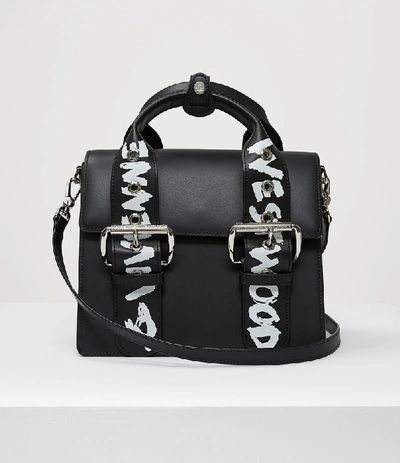 Shop Vivienne Westwood Alex Medium Handbag Black/graffiti