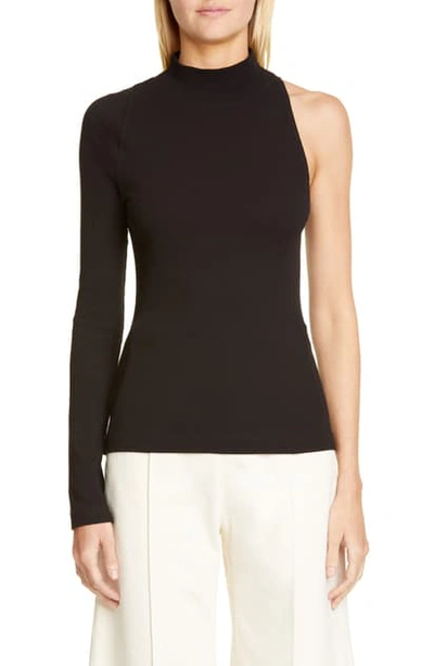 Shop Rosetta Getty One-shoulder Top In Black