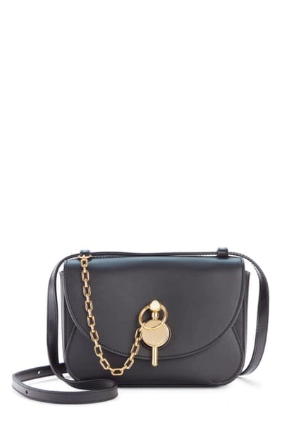 Shop Jw Anderson Mini Key Leather Crossbody Bag In Black