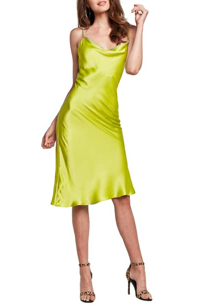 neon green bardot dress