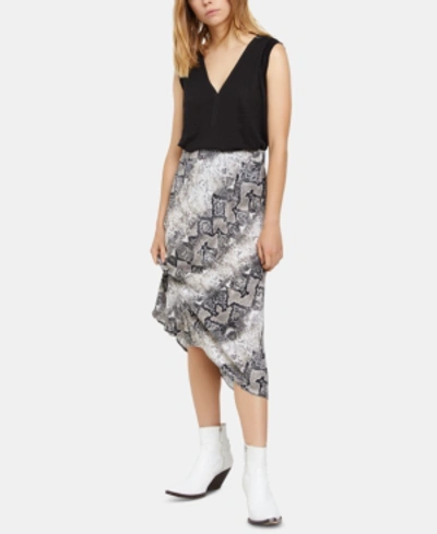 Shop Sanctuary Snakeskin-print Midi Skirt In Queensnake
