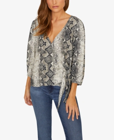 Shop Sanctuary All Wrapped Up Printed Top In Queensnake