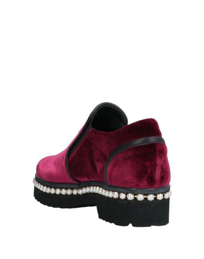 Shop Ninalilou Loafers In Maroon
