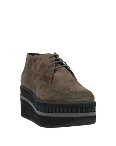 Shop Robert Clergerie Laced Shoes In Military Green