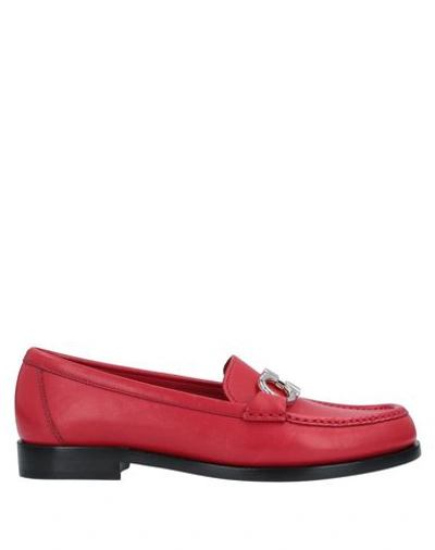 Shop Ferragamo Loafers In Red