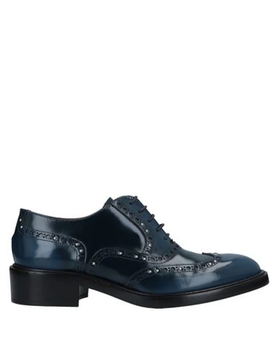 Shop Sartore Laced Shoes In Slate Blue
